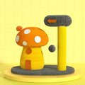colorful mushroom cat scratching post