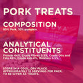 COYA Pork Treats with Pumpkin 40g - Product image showing composition. This is a product of Pets Villa.