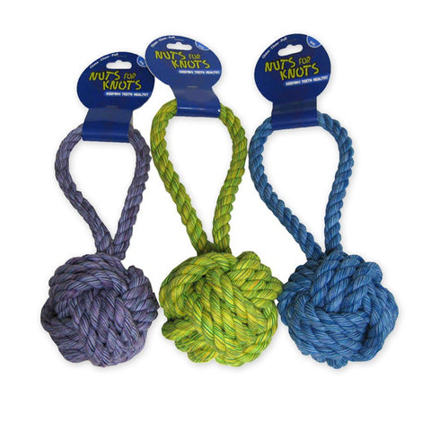 HAPPY PET Rope Ball Tugger Toy – Nuts for Knots - Pets Villa