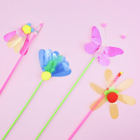 Interactive Feather Cat Wand – AMY&CAROL Hopter Teaser Toy