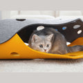 ZEZE Felt Cheesy Foldable Cat Tunnel - Pets Villa