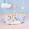 ZEZE Foldable Rainbow Cat Tunnel Cat Bed - Pets Villa